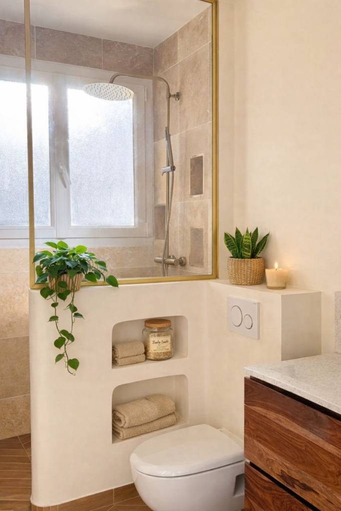 Salle de bain minimaliste authentique